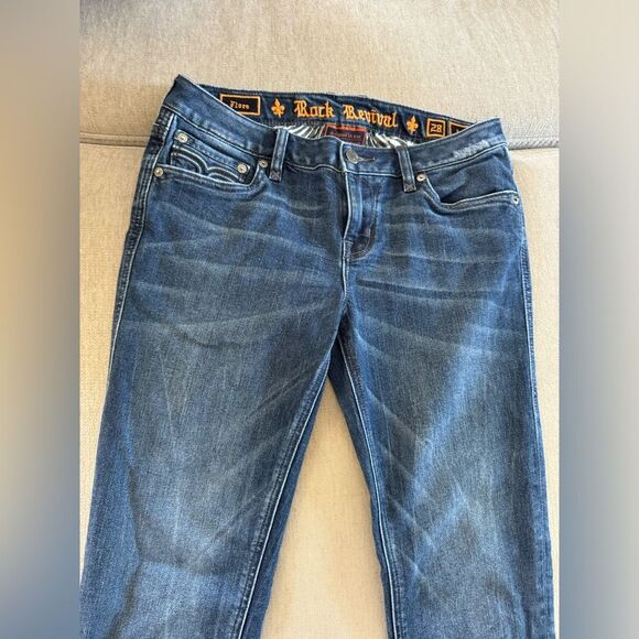 Rock Revival Women Flora Ankle Skinny Jeans Medium Wash Size 28 Stretch Vintage - Picture 7 of 7